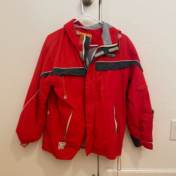 Blanc Bleu Red Ski Jacket & Pants Set - Picture 1 of 7